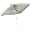 Outsunny Ombrellone da Giardino 2x3 m con Apertura a Manovella, Inclinabile e Anti UV 50+, Crema | Aosom Italy