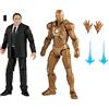 Marvel Hasbro Legends Series, action figure da 15 cm, confezione da 2, Happy Hogan e Iron Man Mark 21, include 5 accessori, Multicolore