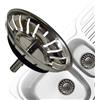 AONAT Tappo filtro per Lavello da Cucina, tappo di scarico per filtro addensato da cucina in acciaio inossidabile, Filtro per Lavello Cucina - Acciaio Inox - Non si Intas (Diametro: 82 mm)