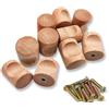 ZARADU 10 Pezzi Pomelli Per Mobili Legno,Manopole In Legno,Fungo Pomelli In Legno,Pomelli Legno,Accessori per La Casa Per Ante Di Armadi, Cassetti, Mobiletti, Scatole Per Scarpe
