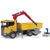 Bruder Brother Scania Super 560R CAMION SPEDIZIONE DI CONSUCIMENTOCRANE2 pallet (03551)