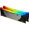 Kingston Ram DIMM DDR4 2x8GB Kingston Technology Fury 4000MHz CL19 1.35V RGB Nero [KF440C19RB2AK2/16]