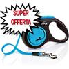 FLEXI GUINZAGLIO FLEXI NEW NEON TG S CON FETTUCCIA 5 MT NERO/FLUO