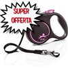 FLEXI GUINZAGLIO FLEXI BLACK DESIGN TG S CON FETTUCCIA 5 MT NERO/ROSA