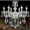 SUN-E Forma foglia d'acero K9 Candelieri di cristallo Candela Illuminazione 6 luci Lampada da soffitto a soffitto a soffitto Apparecchio W60cm X L120cm (istruzioni dettagliate)
