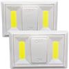 JANDEI - 2x Luce Notturna a Batteria con Interruttore ON/OFF, Magnete e Velcro Integrati per il Posizionamento in Armadi, Scale, Corridoi, Cucina, Garage (Funzionano con Batterie AAA)