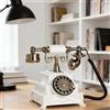 Telefono retrò vintage con chiamata vivavoce e filo per bar, hotel, ufficio