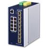 PLANET IP30 Industrial L3 8-Port Gestito Gigabit Ethernet [10/100/1000] Blu, Bia