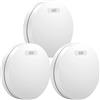 Aroha Link Rilevatore di Fumo/Calore Collegabile - Batteria da 10 Anni, Sensore Fumo Interconnesso - Allarme Anticendio - 3 pezzi