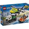 Lego City Great Vehicles 60505 Remix aereo, camion di servizio e hovercraft