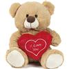 Peluche 23cm Orso con tasca e cuore