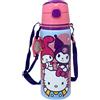 Hello Kitty - Borraccia in alluminio con cannuccia per bambini, 600ml