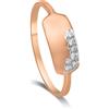 DODO Anello essentials in oro 9kt con diamanti