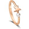 DODO Anello stellina in oro 9kt con punto luce