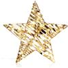 com-four Stella luminosa a LED con timer - 40 cm - Stella luminosa decorativa con 60 LED bianco caldo - Illuminazione interna per Natale