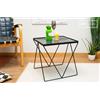 PIB Tavolino in marmo verde, stile scandinavo, 45x45x45 cm, design quadrato elegante