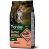 Monge B Wild Grain Free Con Salmone/Piselli Cibo Secco Gatti Adulti Sacco 1,5 Kg