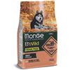 Monge B Wild Grain Free Con Salmone/Piselli Cibo Secco Per Cani Adulti Sacco 2,5Kg