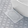 Laura Ashley LAYMB005964 Reversibile Tappetino da Bagno in Cotone, 43,2 x 61 cm Aqua, Light Grey, 17x24 inch