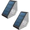 Lumisky Set di 2 fari solari LED bianco caldo 2 x STEPY per vialetto e scale H5cm