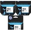 HP Cartucce originali HP 304 N9K06AE N9K05AE Set di 3 multicolori
