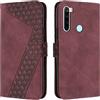 OKZone Cover per Xiaomi Redmi Note 8T, Custodia in PU Pelle per Xiaomi Redmi Note 8T, Custodia a Libro Folio Portafoglio con Chiusura Magnetica e Slot per Carte Wallet Case Flip Cover (Rosso)