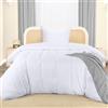 Utopia Bedding Copripiumino Singolo - Copripiumino In Microfibra Di Poliestere 135x200cm + Federa Ricamata 80x80cm - (Bianco)
