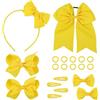 VJUYSW 20 Pezzi Accessori per Capelli Set - Fiocco Fermacapelli, Fermagli, Elastico, Fascia per Ragazze - Regalo di Festival per Bambini (Giallo)