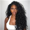 Misser Parrucca brasiliana Half Wig Human Hair 200 Densità Deep Wave Glueless Headband Wig for Black Women Parrucca Donna Naturale Capelli Umani Capelli 3 In 1 Drawstring Seamless Flip Over 26 Pollici