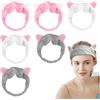 MIVAIUN 6 Pezzi Fasce per il Trucco Delle Donne Fascia Capelli Donna Truco Gatto Fasce per Capelli Elastiche per Orecchie di Gatto Fasce per Capelli Bambina Spa Fascia Skincare Viso SPA(6 Pezzi)