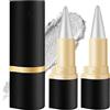 MisFun 2 pezzi trucco da donna professionale Eyeliner waterproof - Matita per occhi Allday Tenue, applicazione facile e precisa, colore intenso (argento)