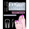 Ceeyoll, 150 Pièces, Capsule Ongle Pied, Capsule Americaine Ongle, Capsul Pied, Réutilisable, Avec Lignes Dégradées, Adapté Au Salon et Bricolage des Onges à Domicile