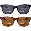 OuShiun 2 Pack Invisible Bifocal Reading Sunglasses Outdoor Sun Reader Glasses UV400 Protection for Women Men(TOR +2.5)