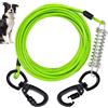 YJSDDNTY Guinzaglio esterno,resistente da 4 mm, per cani con gancio girevole, cavo in acciaio leggero, guinzaglio per giardino, terreno libero e viaggi (3m)