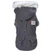 Trudz PET Vestiti per cani Cappotto ispessito Felpe con cappuccio Abbigliamento da lavoro Cane Uniforme militare Maglione dell'esercito Giacca di cotone per cani di piccola taglia Cane medio Gatto (Grigio,XL)