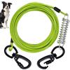 YJSDDNTY Guinzaglio esterno,resistente da 4 mm, per cani con gancio girevole, cavo in acciaio leggero, guinzaglio per giardino, terreno libero e viaggi (6m)