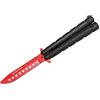 BÖKER Rui Training Balisong 01RU017 - Coltello da Allenamento Nero - Rosso, Lunghezza Lama: 10 cm