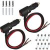 GTIWUNG 2 Pezzi Spinotto Presa Accendisigari Auto con interruttore, 12V Auto Accendisigari Cavo, Maschio Presa Accendisigari Adattatore con 57CM 14AWG per Auto,SUVs