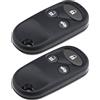 EMSea 2 Pezzi Sostituzione Guscio Chiave Remota da Compatibile con Honda Civic CRV Accord Jazz Ecc. Custodia Portachiavi con Telecomando A 3 Pulsanti ABS Grigia