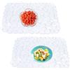 ORFCP Set di 2 tappetini protettivi per cucina e bagno, in PVC, ritagliabili, in acciaio inox, da 30 x 40 cm, trasparenti