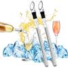 YZJJYG Raffreddatore Bottiglie di Vino con Rod di Raffreddamento, 2 Pezzi Bar di Raffreddamento per Bottiglie di Vino in Acciaio Inox Regalo per gli amanti del vino