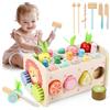 LZDMY Giochi Montessori Bambini 1 Anno, Giochi Legno Bambini, 4 in 1 Cubo Multiattivita Legno, Interattivo Giocattoli Educativi Bambina Maschio 1 2 3 Anni, Regalo Bambino per Compleanno,Natale,Pasqua