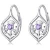 HUKKUN Orecchini a forma di cardo scozzese in argento sterling, idea regalo per donne