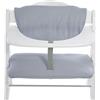 hauck Highchair Pad Deluxe, Grigio - Cuscino per Bambini 6 - 36 Mesi - Compatibile con Seggiolone Pappa in Legno Alpha+, Beta+ e Arketa - Copriseduta Soffice a 2 Pezzi per Seduta e Schienale