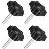 QUARKZMAN 4pz M6 x 30mm Pomelli a Stella, Manopola Serraggio a Forma Esagonale Plastica Vite Manopola Ricambio Serraggio Manuale per Sostituzione Manopola Base Ombrellone