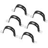 M METERXITY 6 Pcs Fascette Per Cavi, 2-1/2 Pollici/ 63 Mm 304 Acciaio Inossidabile Con Cuscinetto In Gomma Fascette Isolate A Forma Di U Supporto Di Tubi/Cavi/Condutture/Anelli