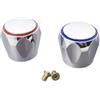 BinPhorm Kit Maniglia per Rubinetto,2 PCS Coperchi Superiori per Rubinetti Rubinetti Manopole Doccia in Metallo Manopola Rubinetteria Caldo e Freddo del Lavandino Bagno e Cucina