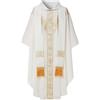 CAMDOM Abito Clericale Uomo Casula Sacerdotale con Ricamo per Messa Papa Padre Parroco Chiesa Cattolica Stola con Nappe Vestito Religioso Cerimonia Battesimo Cresima Comunione