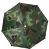 Nivvity Ombrello da Sole, 65 cm Protezione Solare Ombrello Antivento Montato sulla Testa Ombrello con Cappello Pieghevole(Camuffare) Cappello con ombrello Ombrello a mani libere Sedia Ombrello