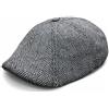 Boston Scally Co. The Original Boston Scally cap - The Peaky - Grigio a Spina di Pesce, A Spina di Pesce Grigio., X-Large